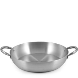 Linea Liotti Tegame in Alluminio con Due Manici (Ø22/40cm) – Pentola Tonda di Spessore 2mm