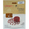Stencil cuore Silikomart: stampo silicone giallo per decoro cuori ⌀100 h 1 mm - set 2 pz