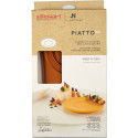 Piatto 80 Silikomart: stampo silicone giallo 6 preparazioni piattino o piatto piano, linea Naturae
