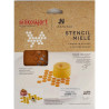 Stencil miele Silikomart: stampo in silicone giallo per decoro alveoli 100x77xh1 mm - set 2 pz Stencil miele Silikomart: stampo in silicone giallo per decoro alveoli 100x77xh1 mm - set 2 pz