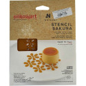 Stencil sakura Silikomart stampo silicone giallo decoro fiori ⌀100 h 1 mm - set 2 pz