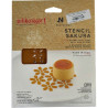 Stencil sakura Silikomart stampo silicone giallo decoro fiori ⌀100 h 1 mm - set 2 pz