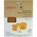 Set 2 stencil palloncino Silikomart stampo silicone giallo decoro palloncini 119x62xh1 mm