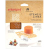 Stencil linea Silikomart: stampo in silicone giallo per decoro linee 100x100xh1 mm - set 2 pz