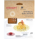 Stencil galassia Silikomart stampo silicone giallo decoro spirale ⌀108xh1 mm - set 2 pz