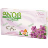 Confetti Snob Violetta Crispo: 500 g di confetti bianchi con mandorla e cioccolato bianco al gusto violetta Confetti Snob Violetta Crispo: 500 g di confetti bianchi con mandorla e cioccolato bianco al gusto violetta