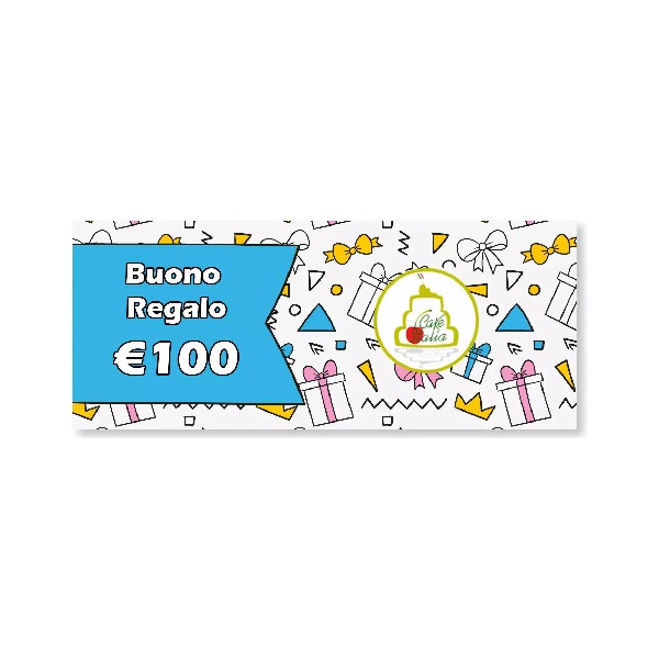 Buono Regalo del valore di 100€ utilizzabile tutto il catalogo Cakeitalia.it