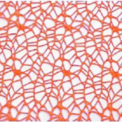 Veli in Polycotton arancione di forma quadrati di 24x24 cm in confezione da 20 veli