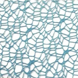 Confezione da 20 veli in Polycotton celeste di forma quadrati di 24x24 cm