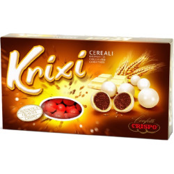 Krixi Rosso Laurea Crispo: 900 g di confetti rossi tondi ai cereali