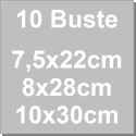 Da 22 a 30 cm 10 buste a soffietto fondo rigido rettangolare trasparenti Decora per biscotti caramelle e bon bon