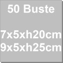 7x5xh20 o 9x5xh25 cm 50 Sacchetti Royal Bag fondo rettangolare per caramelle biscotti e dolci