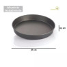 Forma torta tonda liscia bassa Vespa alluminio antiaderente diametro 24 cm altezza 4,2 cm Forma torta tonda liscia bassa Vespa alluminio antiaderente diametro 24 cm altezza 4,2 cm