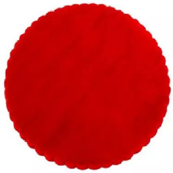 Velo Tulle Orlato Rosso in confezione da 50 veli di diametro 24 cm