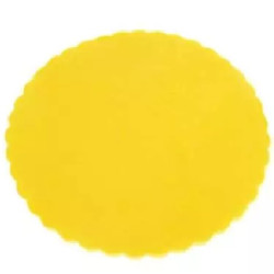 Velo Tulle Orlato Giallo in confezione da 50 veli di diametro 24 cm