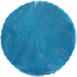 Velo Tulle Orlato Turchese in confezione da 50 veli di diametro 24 cm