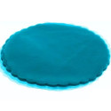 Velo Tulle Orlato Turchese in confezione da 50 veli di diametro 24 cm