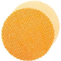 50 Veli Tulle Orlato color Arancione diametro 24 cm con piccoli pois bianchi