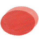 50 Veli Tulle Orlato color Rosso diametro 24 cm con piccoli pois bianchi