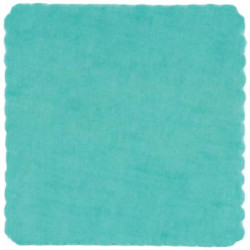 Velo Tulle Orlato Quadrato Tiffany in confezione da 50 veli da 24x24 cm