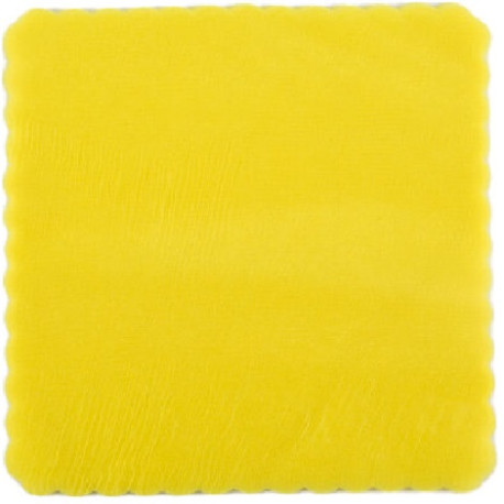 50 Veli Tulle Orlato color Giallo da 24x24 cm