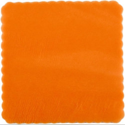 50 Veli Tulle Orlato color Arancione da 24x24 cm