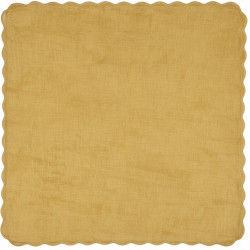 Velo Tulle Orlato Quadrato Oro in confezione da 50 veli da 24x24 cm