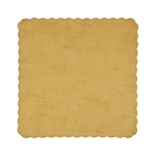 Velo Tulle Orlato Quadrato Oro in confezione da 50 veli da 24x24 cm