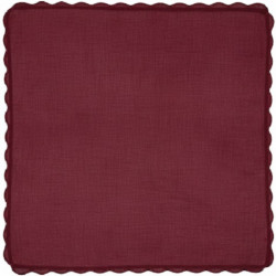 Velo Tulle Orlato Quadrato Bordeaux in confezione da 50 veli da 24x24 cm