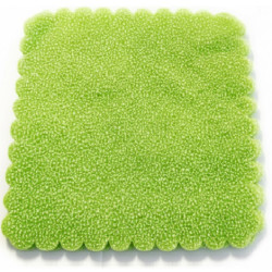 Velo Fata in Tulle Orlato Quadrato verde a Pois puntinato in confezione da 50 veli da 24x24 cm
