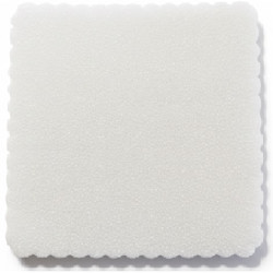 Velo Fata in Tulle Orlato Quadrato Crema a Pois puntinato in confezione da 50 veli da 24x24 cm