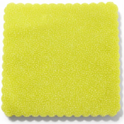 Velo Fata in Tulle Orlato Quadrato Giallo a Pois puntinato in confezione da 50 veli da 24x24 cm