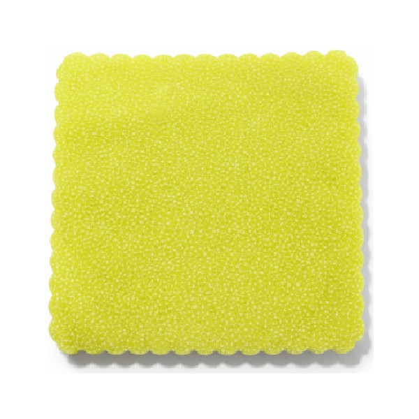 Velo Fata in Tulle Orlato Quadrato Giallo a Pois puntinato in confezione da 50 veli da 24x24 cm