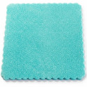 Velo Fata in Tulle Orlato Quadrato Tiffany a Pois puntinato in confezione da 50 veli da 24x24 cm