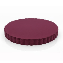 Velo in TNT Orlato Tondo Bordeaux in confezione da 50 veli di diametro 24 cm
