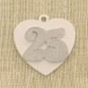 Applicazione in Legno Cuore 25° Argento