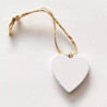 Decorazione Cuore Bianco in legno cm 4 pz 3 Decorazione Cuore Bianco in legno cm 4 pz 3