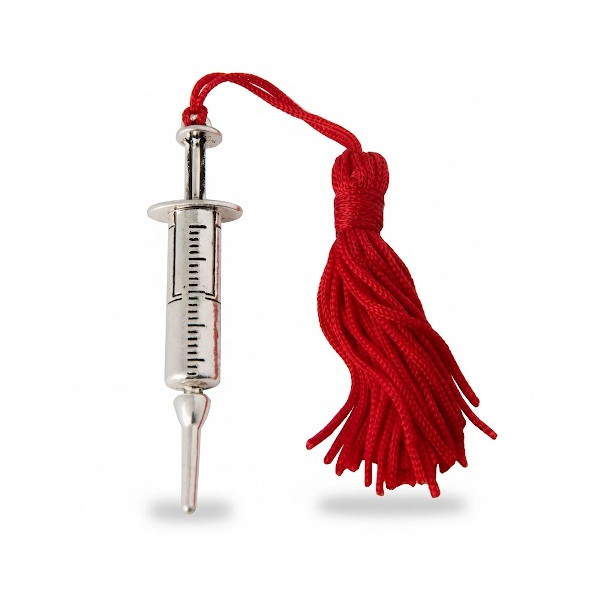 Ciondolo Siringa: ciondolo in zama a forma di siringa ideale per laurea in medicina