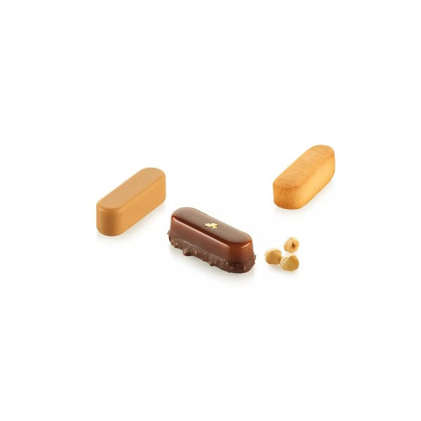 Eclair XS 14 Silikomart stampo in silicone bianco per 20 mini eclair 14 ml da 55x17xh17 mm