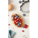 Formina Crostata Mini Ovale con Fondo Mobile 7,5x11,5xh 3 cm in metallo antiaderente di alta qualità da Decora