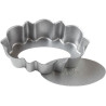 Formina Crostata Ovale con Fondo Mobile 7,5 x 11,5 cm h 3 cm in metallo antiaderente di alta qualità da Decora