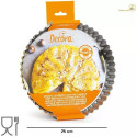 Stampo Crostata Tonda Fondo Mobile ø25xh3,5 cm in acciaio antiaderente da Decora
