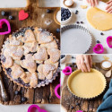 Da ø25 a ø30 cm stampo crostata tonda Decora con fondo mobile in acciaio antiaderente h3,5 cm