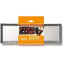 Forma Crostata Rettangolare Fondo Mobile 35x11Xh2,5 cm in acciaio alta qualità da Decora
