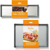 32 o 35 cm Stampo crostata rettangolare Decora con fondo mobile in acciaio antiaderente