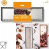 Forma Crostata Rettangolare Fondo Mobile 35x11Xh2,5 cm in acciaio alta qualità da Decora