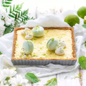 Stampo crostata quadrata Decora con fondo mobile in acciaio antiaderente 21x21xh3,5 cm