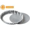 Forma Crostata Ovale con Fondo Mobile 29x20xh3 cm in metallo antiaderente di alta qualità da Decora