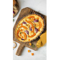 Forma Crostata Ovale con Fondo Mobile 29x20xh3 cm in metallo antiaderente di alta qualità da Decora
