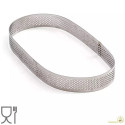 Anello ovale acciaio microforato Decora: sagoma per crostate 29x12xh3,5 cm